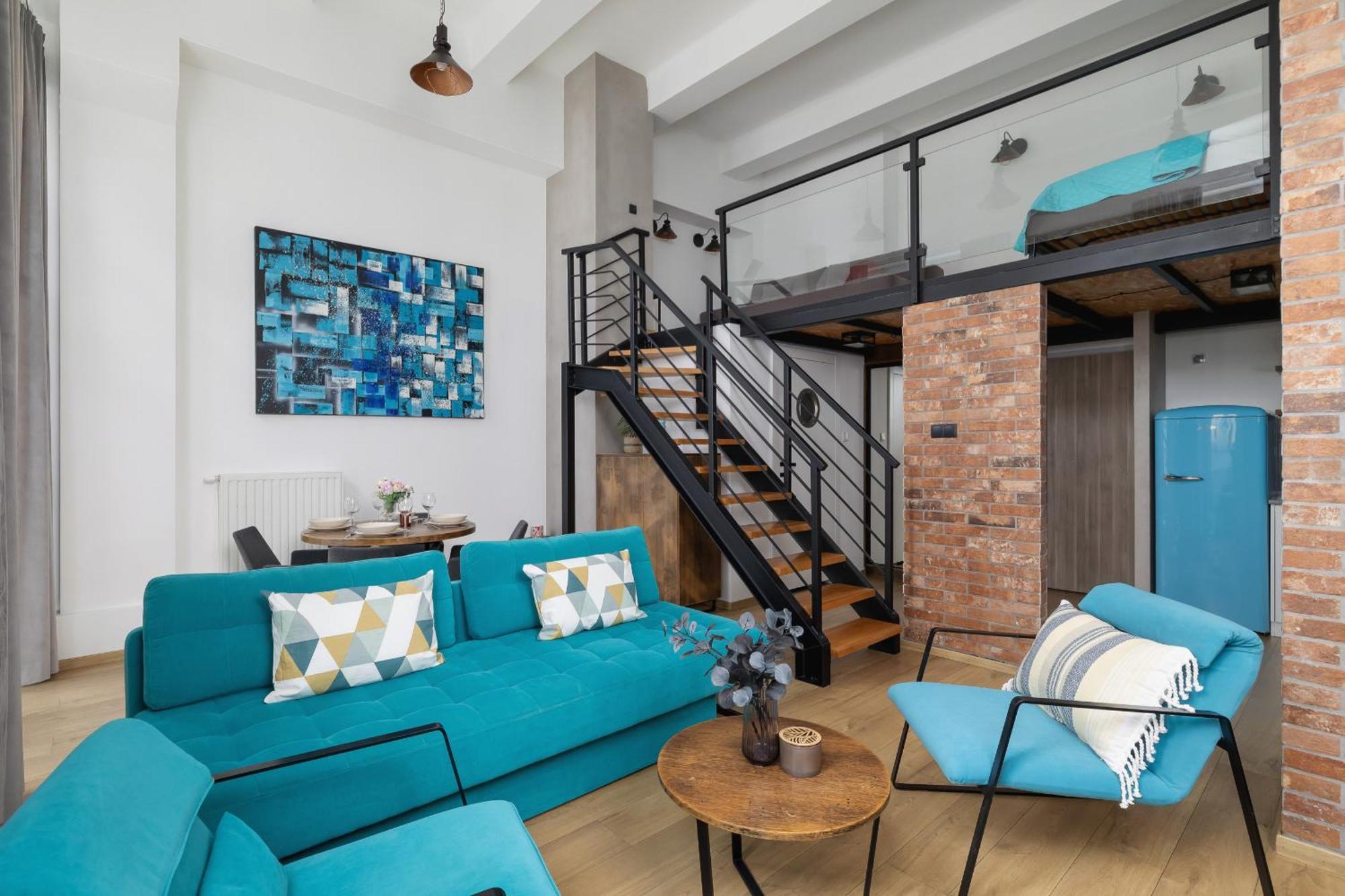 Deluxe Loft Lubelska With Mezzanine By Renters Apartment Krakow